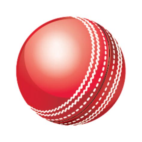 a red cricket ball with white stitching on the side and an orange stripe across the top