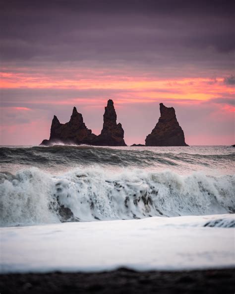 Iceland Sea Stacks Photo - Just Keating Photography