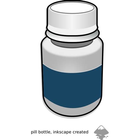 Pill bottle vector clip art | Free SVG