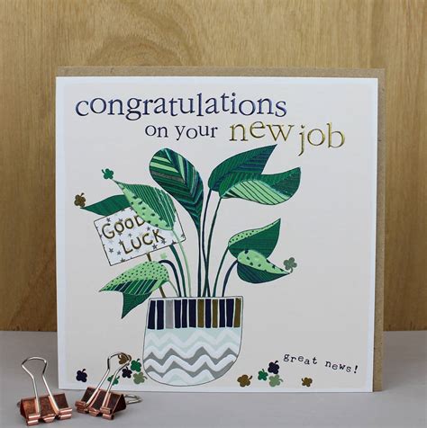 New Job Congratulations Card By Molly Mae | notonthehighstreet.com