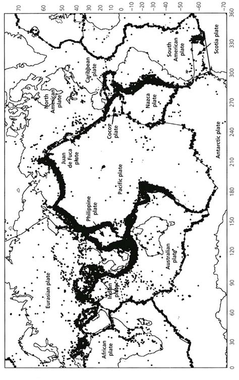 2 Global earthquake seismicity in relation to the tectonic plate boundaries | Download ...