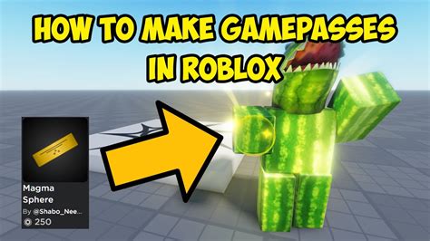 How to make Gamepasses in Roblox - YouTube