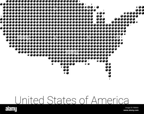 USA Map vector black dotted design Stock Vector Image & Art - Alamy