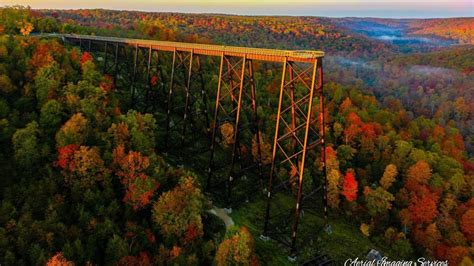 Kinzua Bridge Skywalk ( 4K Aerial ) - YouTube