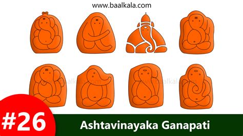 How to Draw - Ashtavinayak Ganpati drawing - easy Lord Ganesha drawing step by step for kids ...