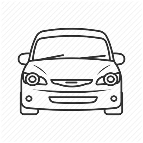 Car Front View Drawing at PaintingValley.com | Explore collection of ...