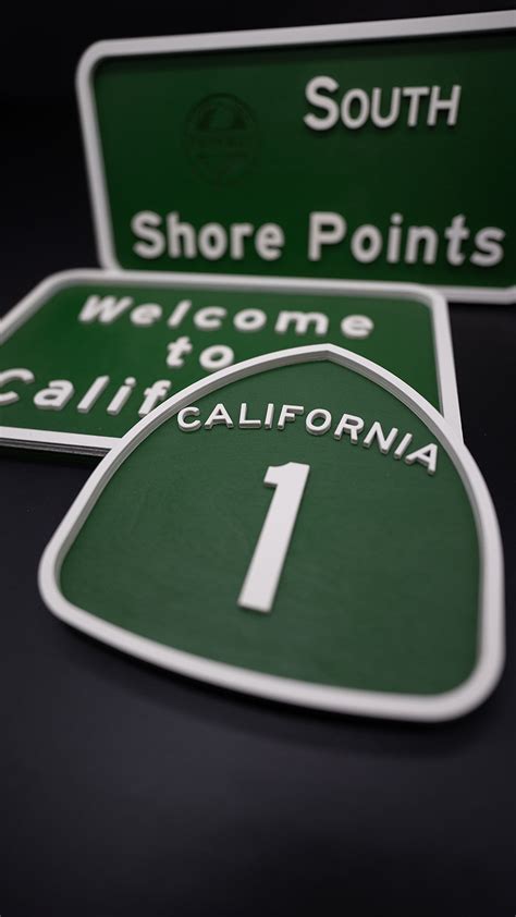 california highway 1 pacific coast highway road exit sign – bleu frog ...