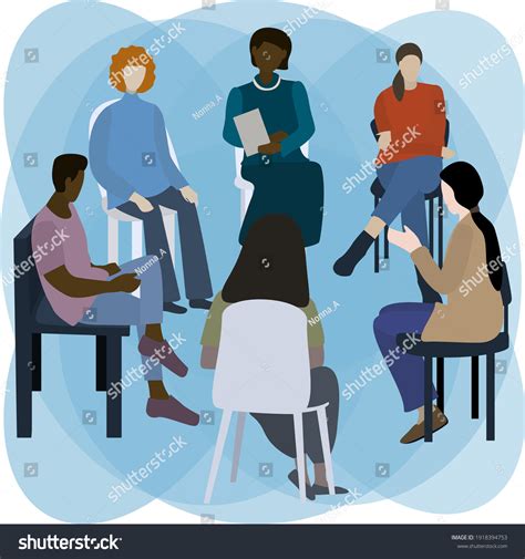 Support Group People Mental Illnesses Group Stock Vector (Royalty Free ...