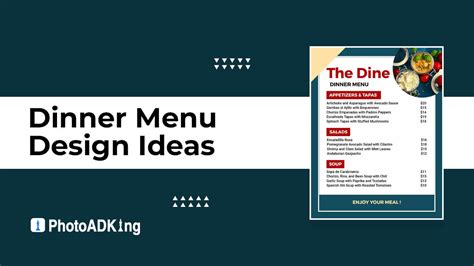 Dinner Menu Design Ideas, Examples, and Sample