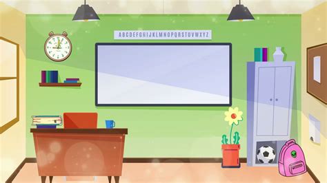 Classroom Background/Animated Cartoon Background Loop/ Virtual ...