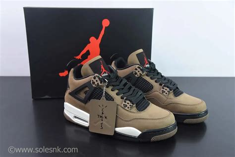 Travis Scott x Air Jordan 4 Olive Grey Black AJ4-882335 - SoleSnk