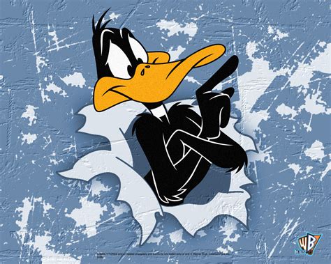 Daffy Duck Bursting Through - Looney Tunes Wallpaper