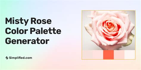 Generate misty rose color palette in seconds.