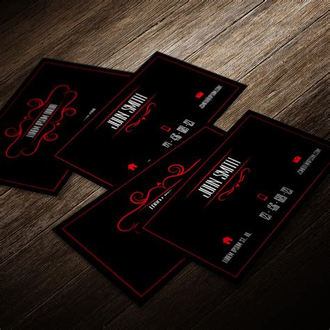 Professional business card template- red and black by Mischoko on DeviantArt