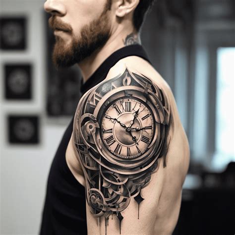 Broken Clock Tattoo Sleeve