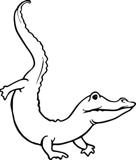 Alligator Outline Drawing at GetDrawings | Free download