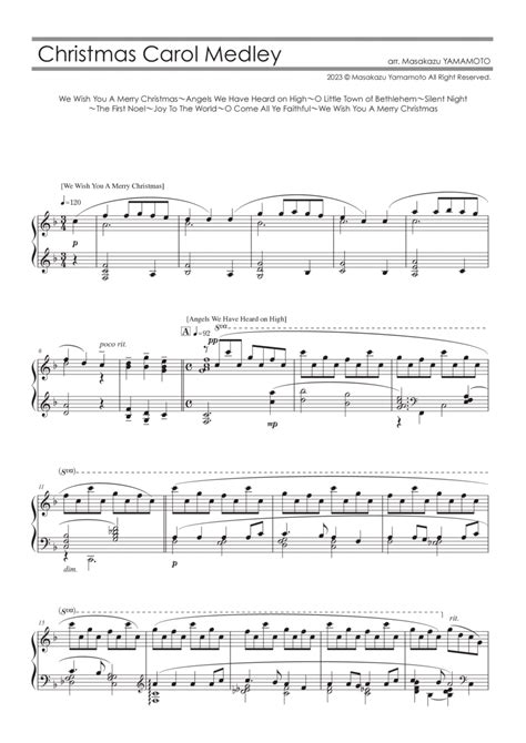 Christmas Carol Medley [Piano Solo / advanced] - Piano Solo - Digital Sheet Music | Sheet Music Plus