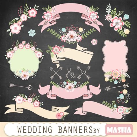 Floral banners: WEDDING BANNERS floral wedding