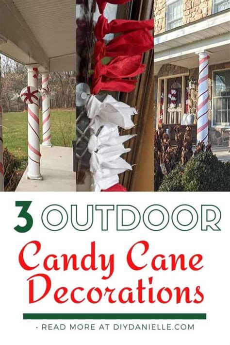 3 Easy Candy Cane Decorations for Your Front Porch - DIY Danielle®