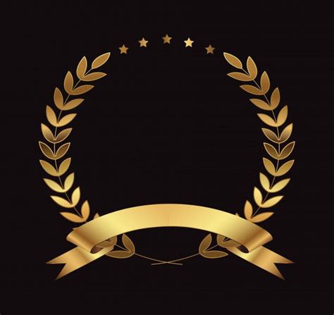 Corona de laurel premio dorado Vector Premium | Free Vector #Freepik #vector #freebanner # ...