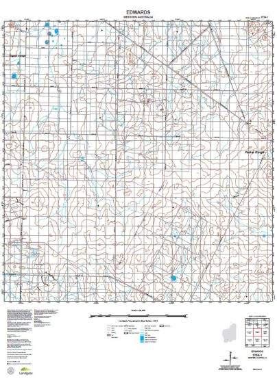 Buy 2734-1 Edwards Topographic Map by Landgate (2015) – The Chart & Map ...