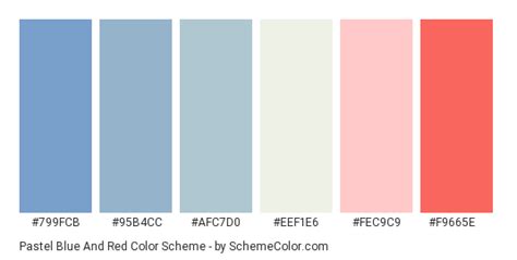 Pastel Blue And Red Color Scheme » Blue » SchemeColor.com | Blue color ...