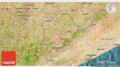 Satellite 3D Map of Mogadishu