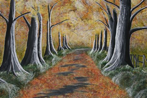 Autumn Fall Path Painting, 72 X 36 - Etsy