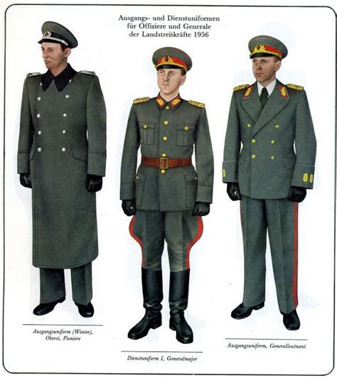 Service uniforms of East German Army officers and generals. | German uniforms, Military outfit ...