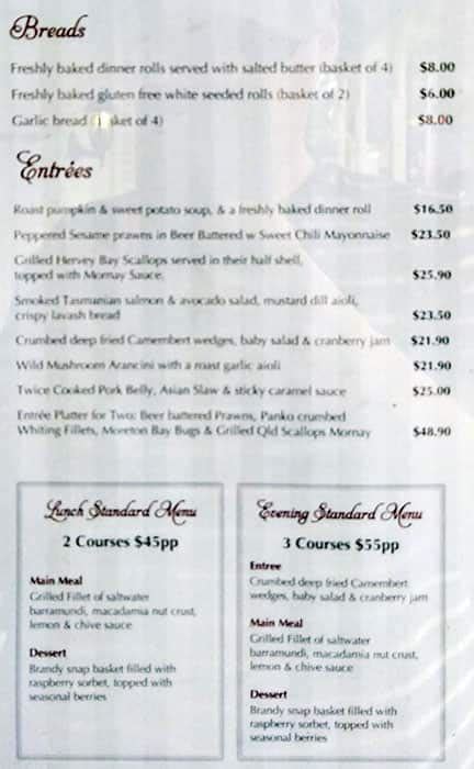 Menu at The Courthouse Restaurant, Cleveland