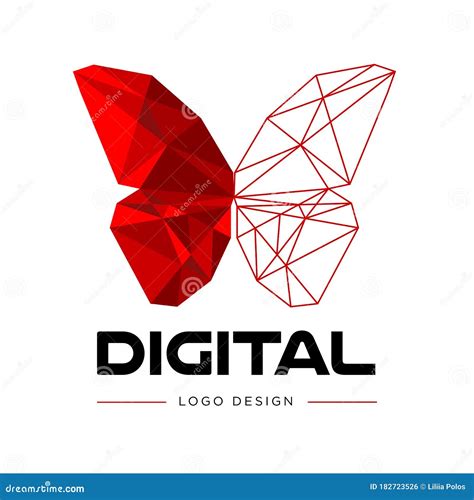 Digital Transformation. Logo Design. Polygonal Color Butterfly Stock Illustration - Illustration ...