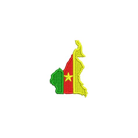 Cameroon Map Flag | Foreign Country Digitized Embroidery Design ...