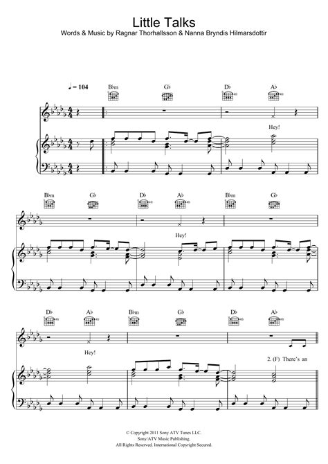 Little Talks | Sheet Music Direct