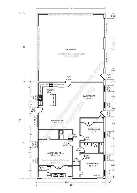 Barndominium With Shop Floor Plans 40x100 - Image to u