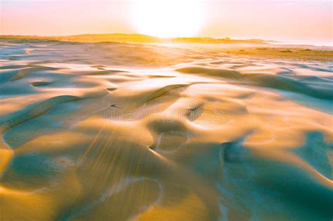 Sand dunes at sunrise. stock photo. Image of nature - 140433090