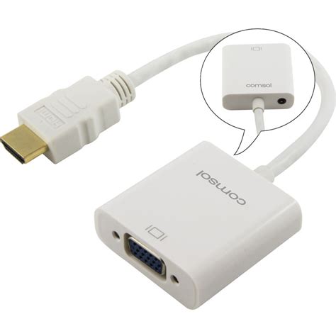 Comsol Male HDMI to Female VGA and 3.5mm Audio Adaptor | Officeworks