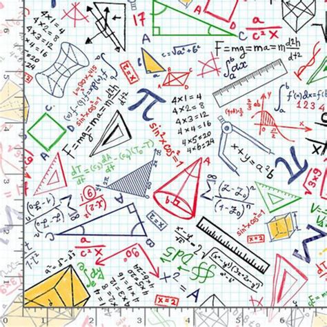 Colorful Math Doodles From Timeless Treasure Fabric You - Etsy