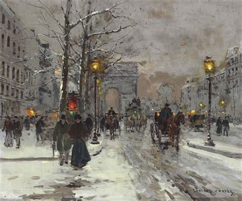 Edouard Léon Cortès (French, 1882-1969) , Les Champs Élysées, Winter | Christie's