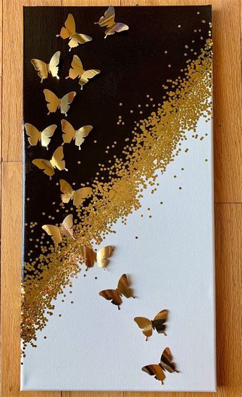 Pin by Yu He on 阿姨 | Glitter wall art, Paper wall art, Diy canvas art