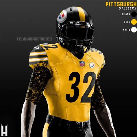 “#Steelers gold jersey uniform concept. #pittsburgh #pittsburghsteelers #steelersnation” Nfl ...