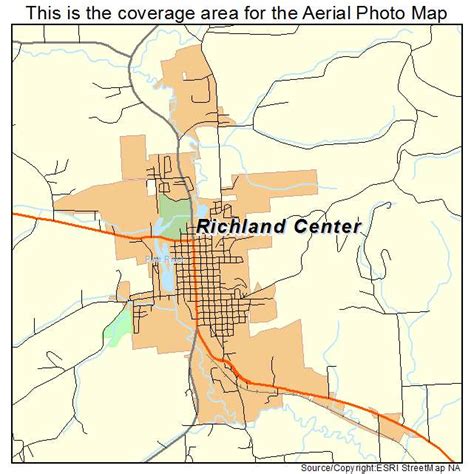 Aerial Photography Map of Richland Center, WI Wisconsin