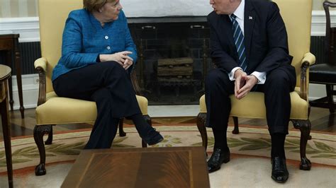 Trump's contentious NATO meeting with Angela Merkel