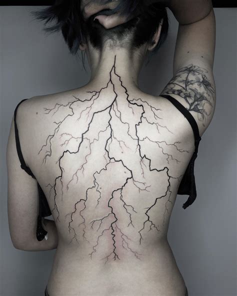 Realistic Lightning Tattoo