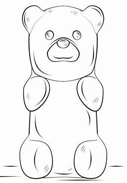 Image result for Gummy Bear Outline | Bear coloring pages, Teddy bear coloring pages, Bear art