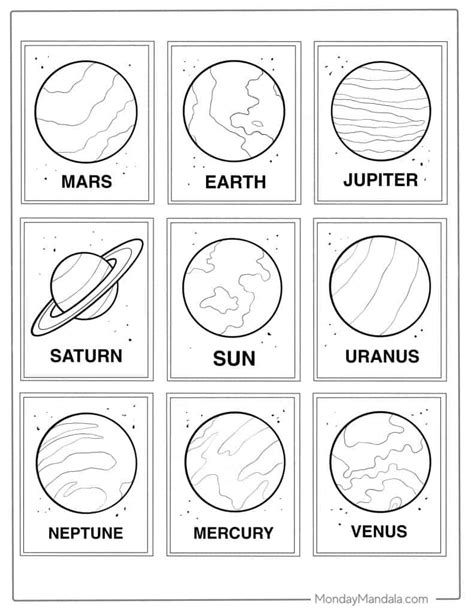 Solar System Coloring Worksheets