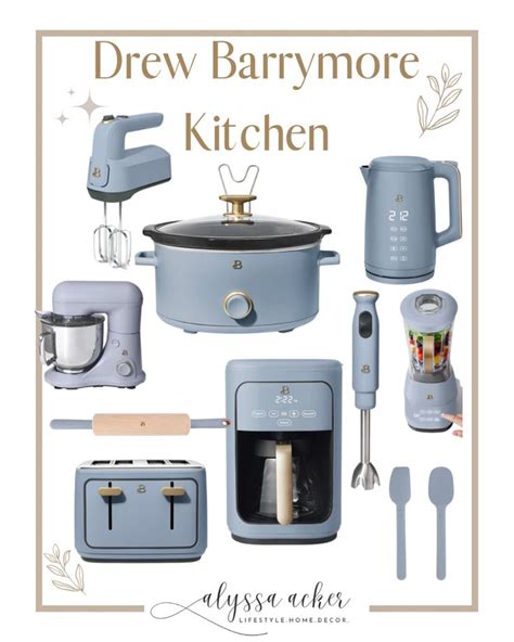 Blue retro pastel kitchen appliances from drew barrymore beautiful ...