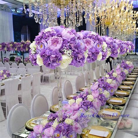 Purple Artificial Flower Arrangement Lavender Silk Flower Row - Etsy | Artificial flower ...
