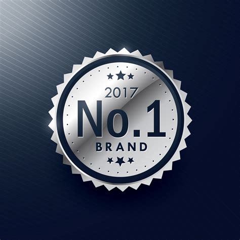 no.1 brand silver badge and label design - Download Free Vector Art ...