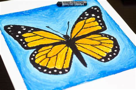 Oil Pastel Art Project - Monarch Butterfly - Art For Kids Hub