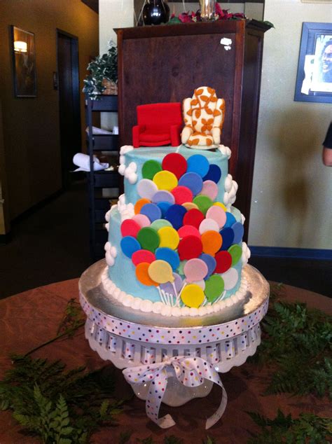 Up Themed Wedding Cake — Whimsical / Topsy-Turvy Cakes | Cake, Themed ...